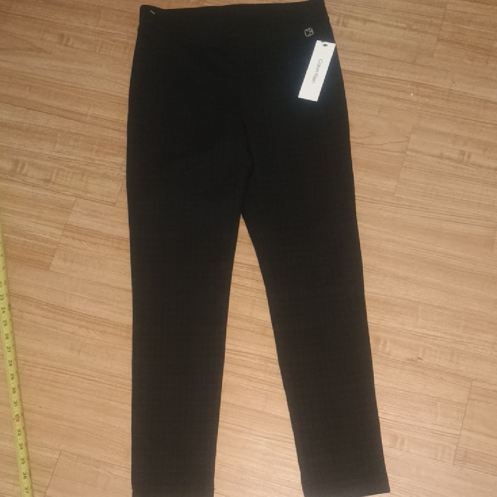 NWT Calvin Klein Modern Essentials Plaid Pull-On Slim Pants - Size S - Picture 2 of 15